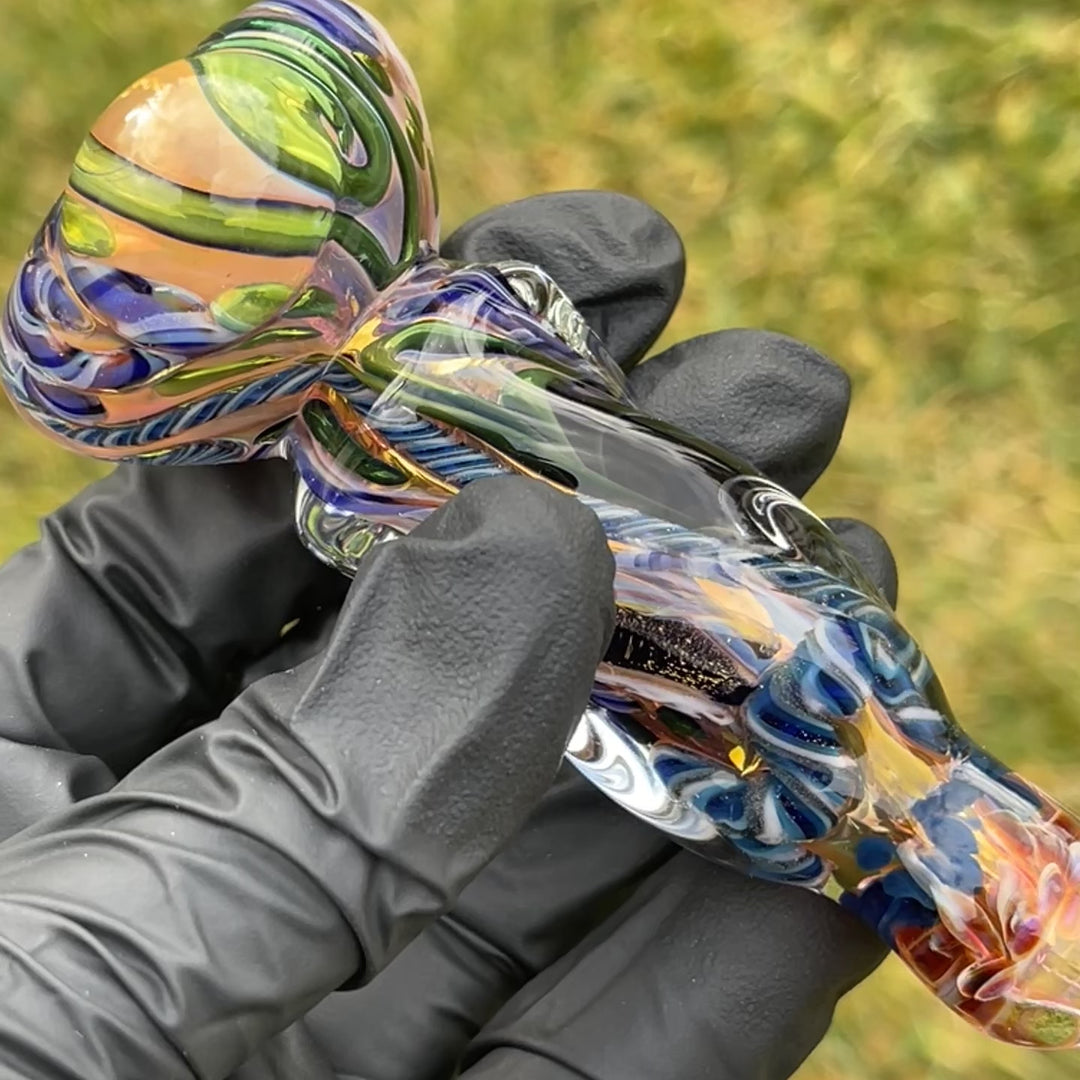 Inside Out Twisted Chillum Glass Pipe Molten Imagination