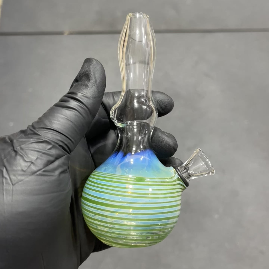 5" Fumed Color Rake Mini Bong Glass Pipe Mary Jane's Glass