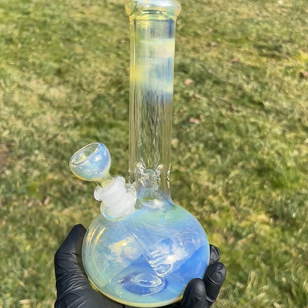 9" Fumed Bubble Bong Glass Pipe Mary Jane's Glass