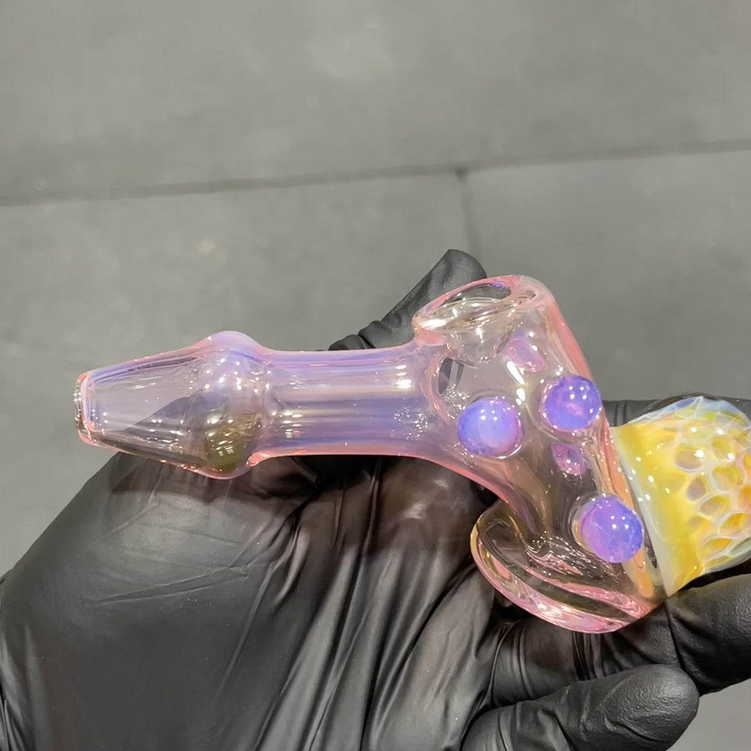 Fumed Honeycomb Hammer Glass Pipe Catfish Glass