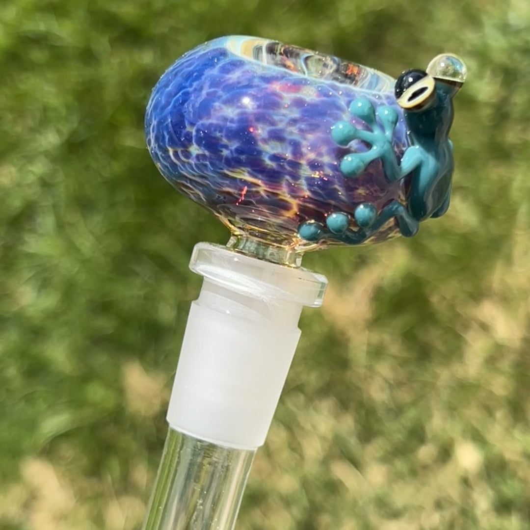 14mm Purple Nebula Frog PullSlide Tako x Beezy Collab Accessory Tako Glass