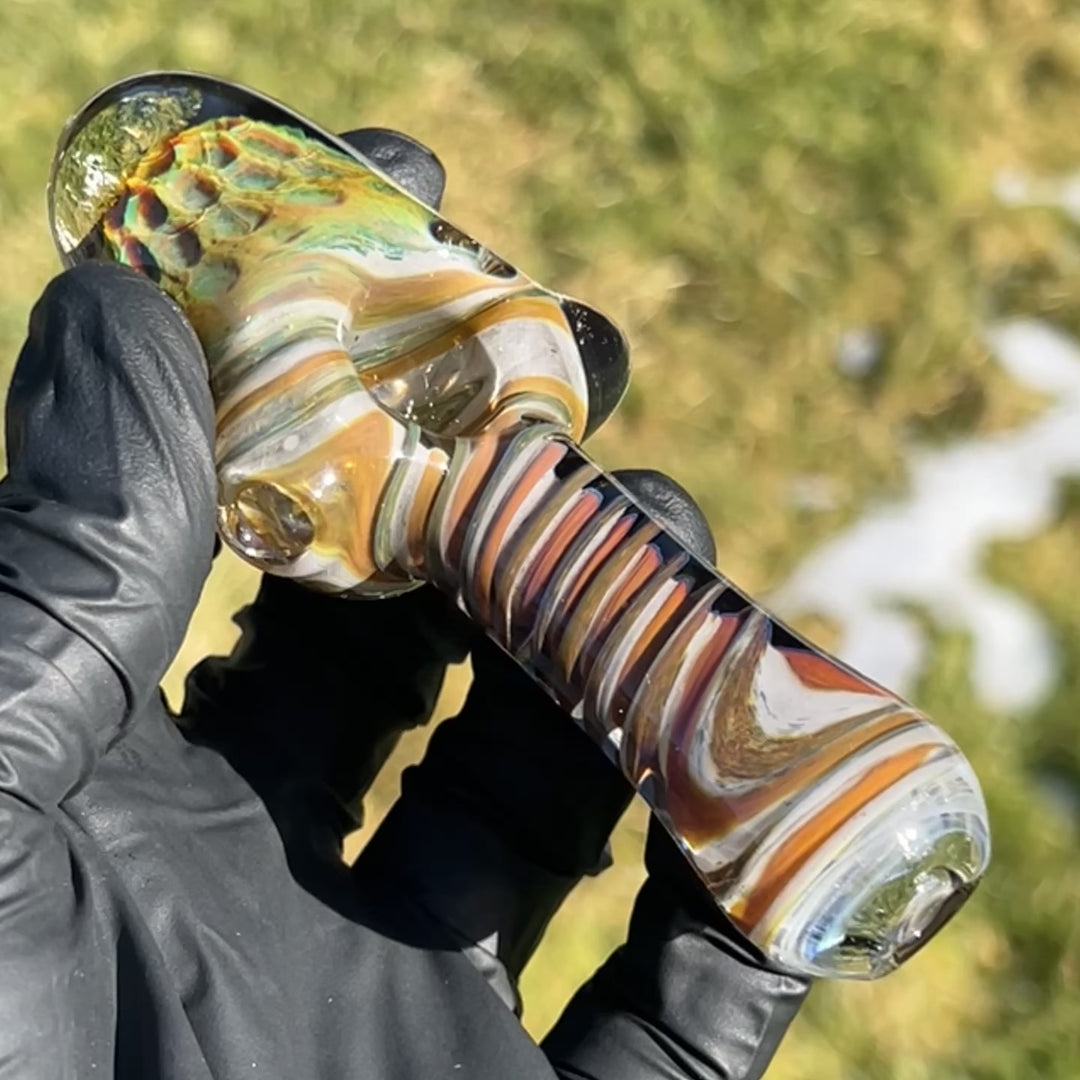 Peat Bog Alien Brain Honeycomb Pipe Glass Pipe Plug a Nug