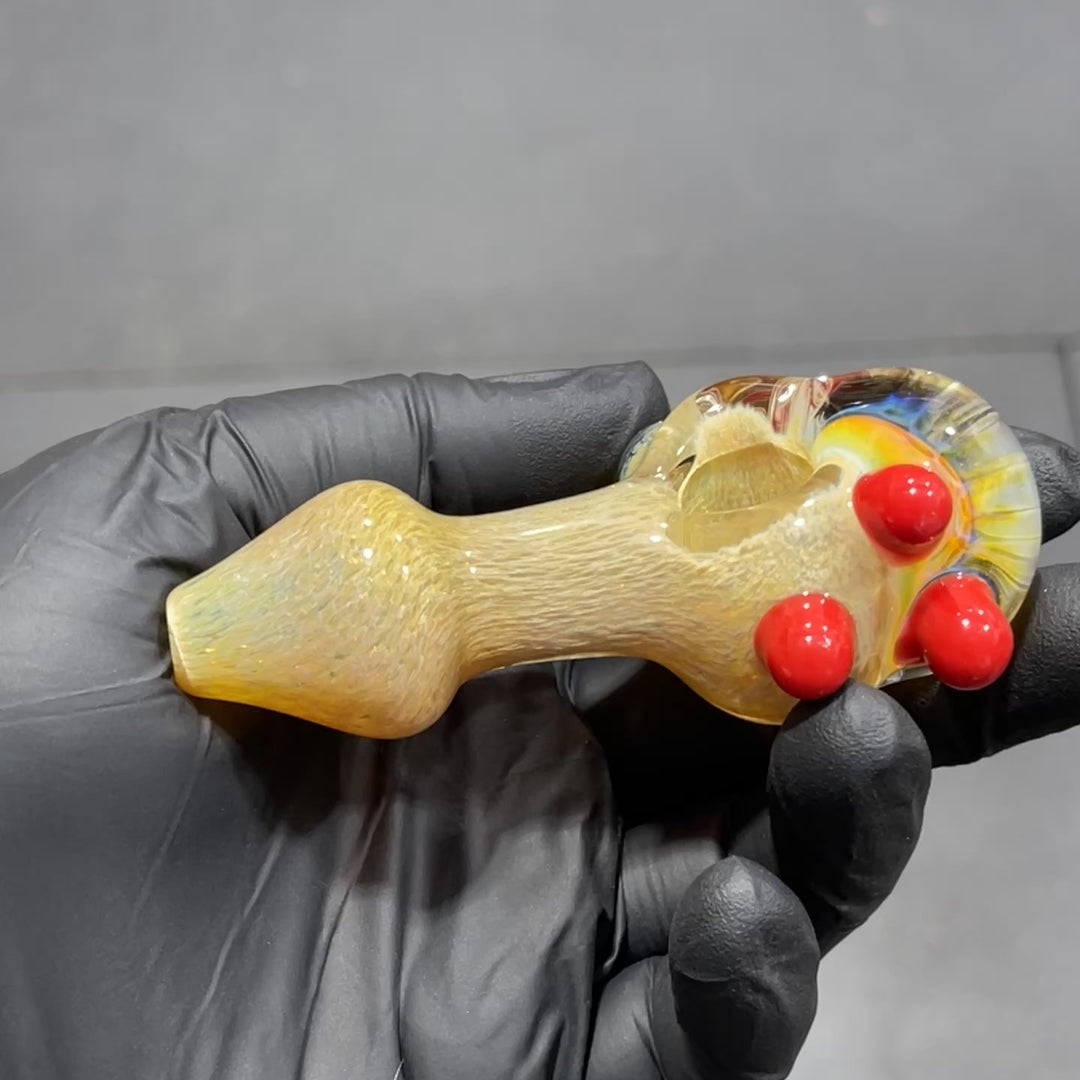 Frit Honeycomb Spoon Glass Pipe Catfish Glass