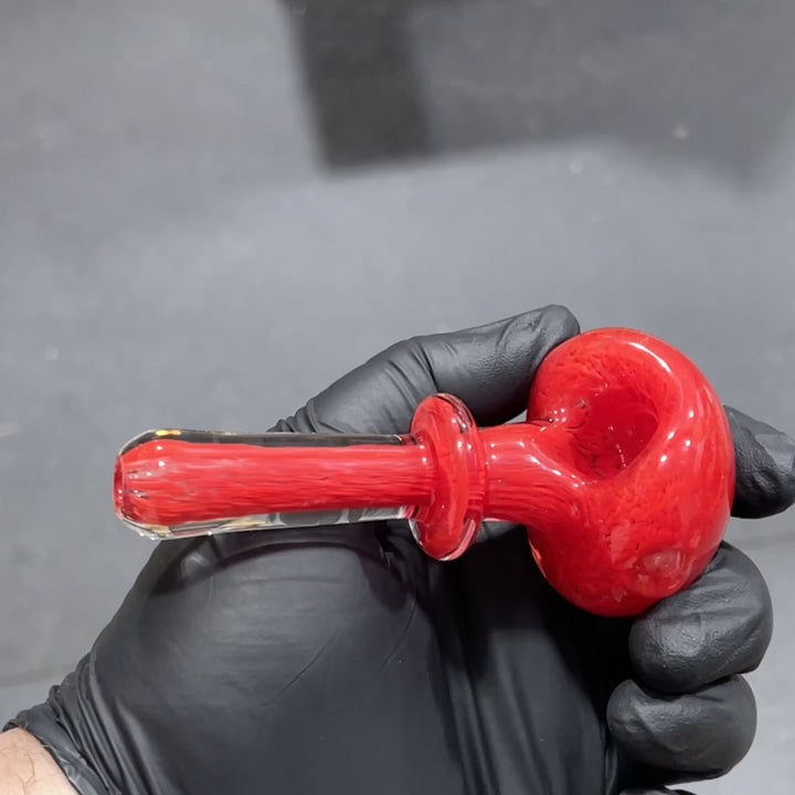 Thick Red Frit Pipe Glass Pipe Chuck Glass