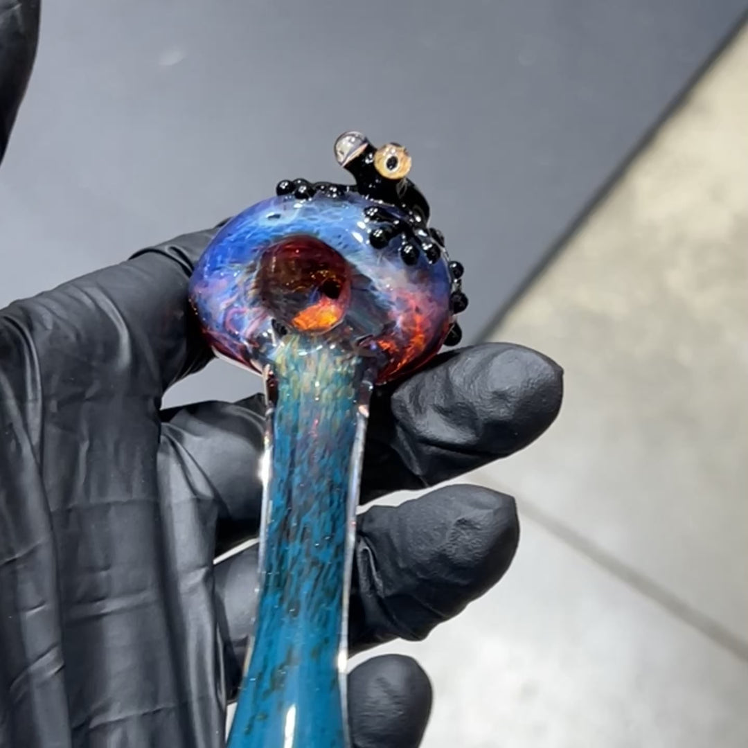 Purple Magic Frog Spoon Glass Pipe Beezy Glass