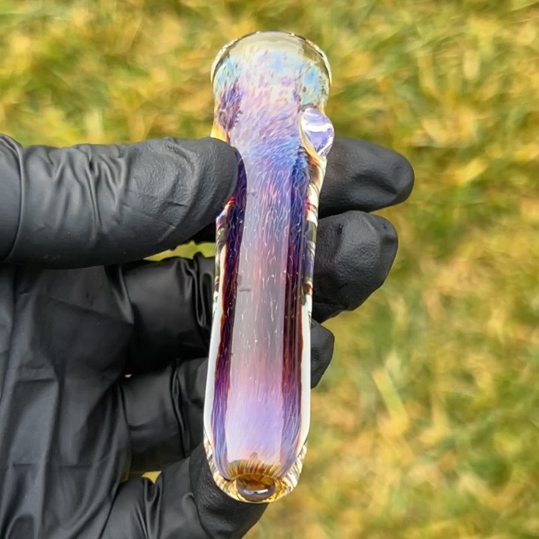 Thick Purple Chillum Glass Pipe Chuck Glass