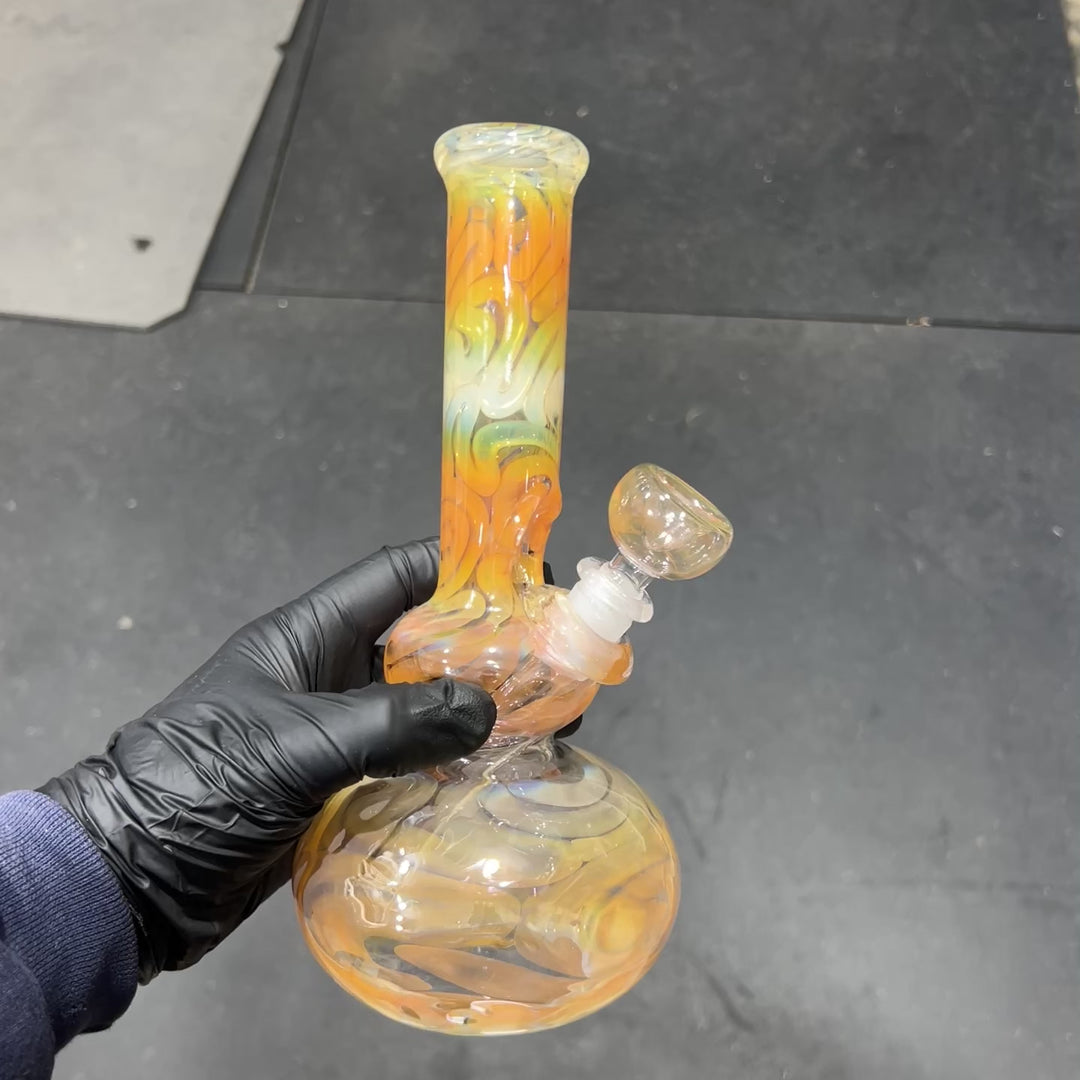 9.5" Fumed Double Bubble Bong Glass Pipe Mary Jane's Glass