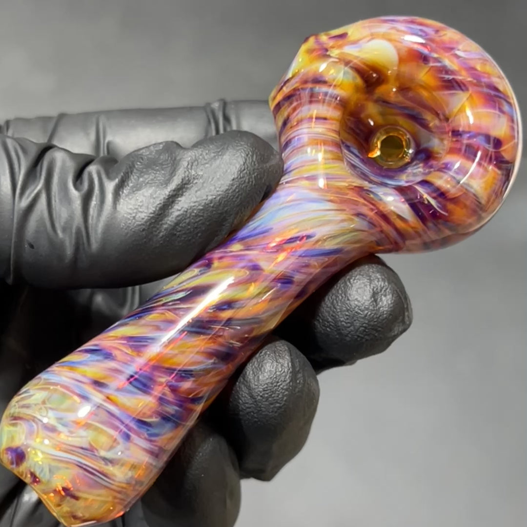 Multi-colored Purple Pipe Glass Pipe Jedi Glassworks