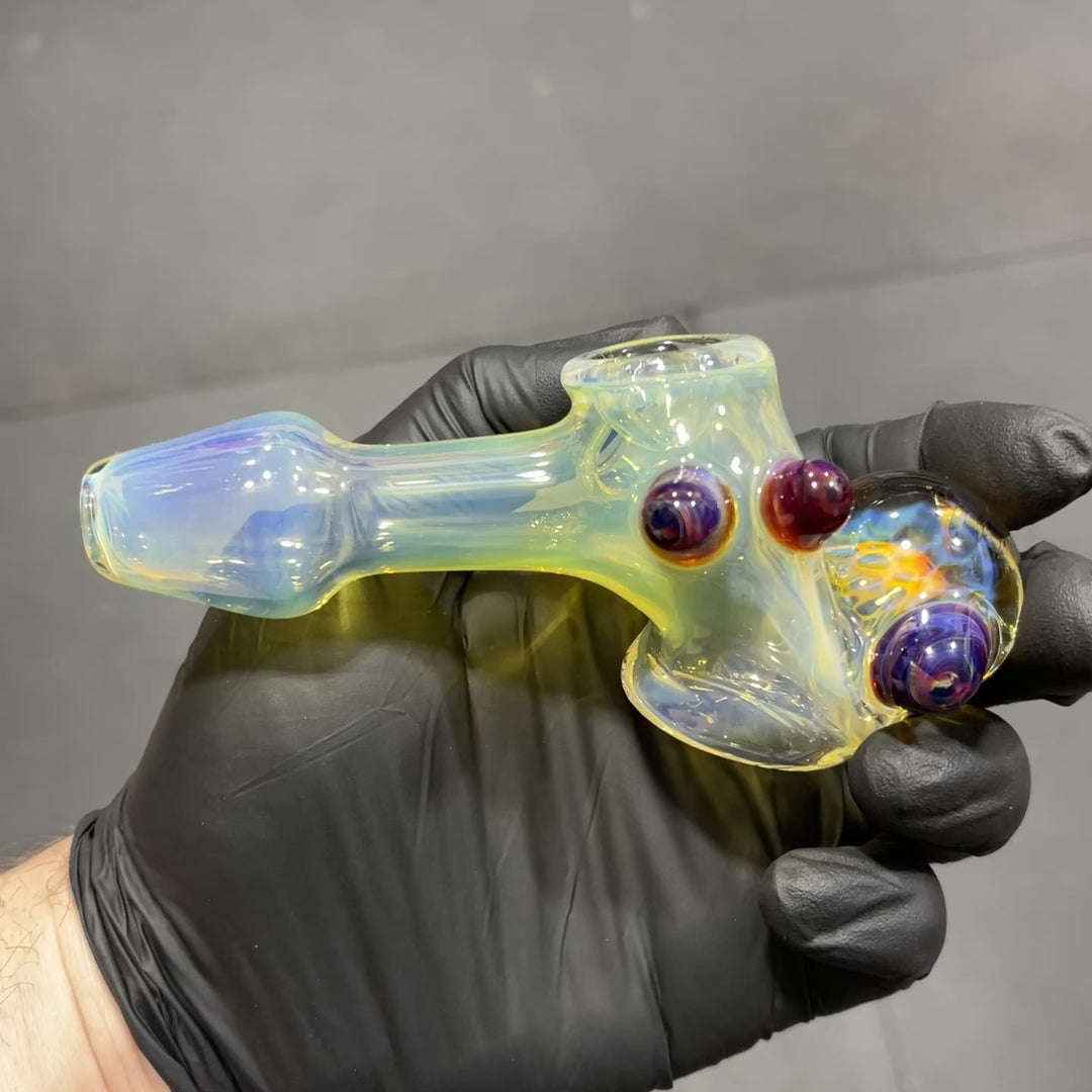 Fumed Honeycomb Hammer Glass Pipe Catfish Glass