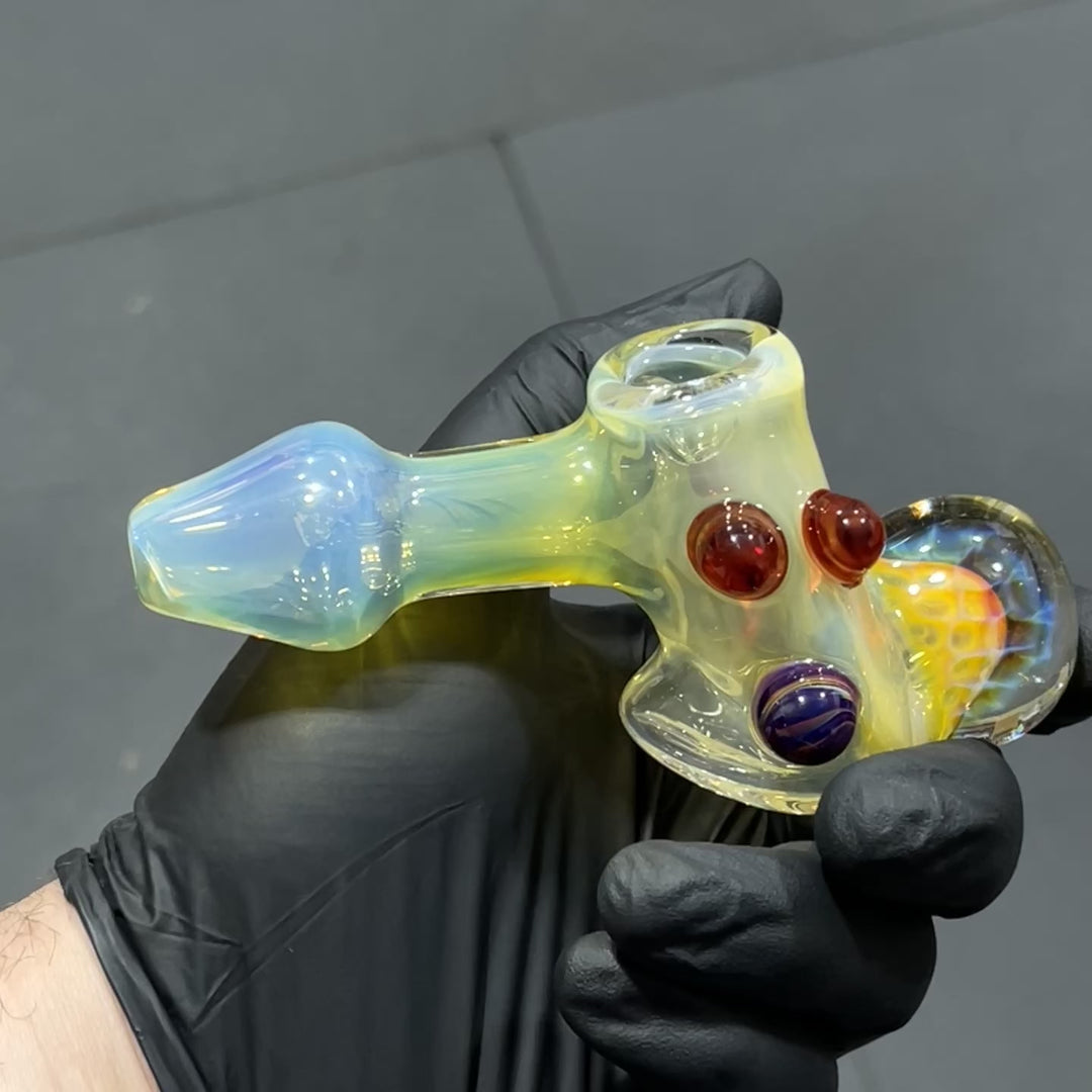 Fumed Honeycomb Hammer Glass Pipe Catfish Glass