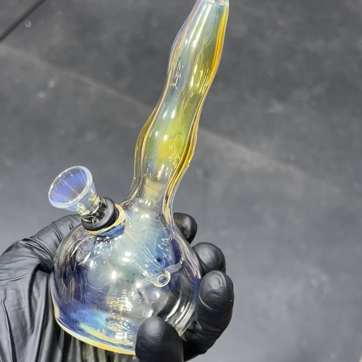 5" Silver Fumed Mini Bong Glass Pipe Mary Jane's Glass