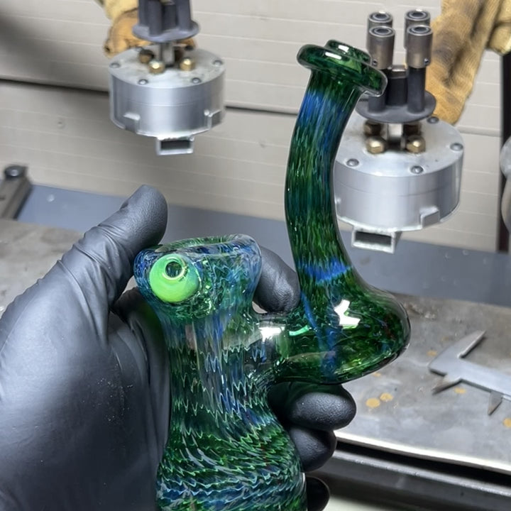 Forest Bubbler with Slyme Carb Glass Pipe Cose Glass