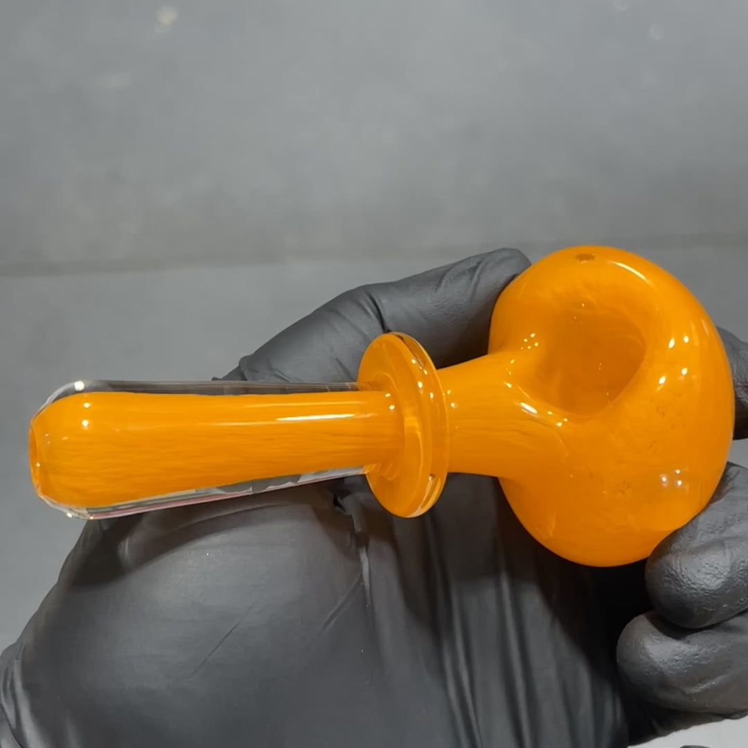 Thick Orange Frit Pipe Glass Pipe Chuck Glass