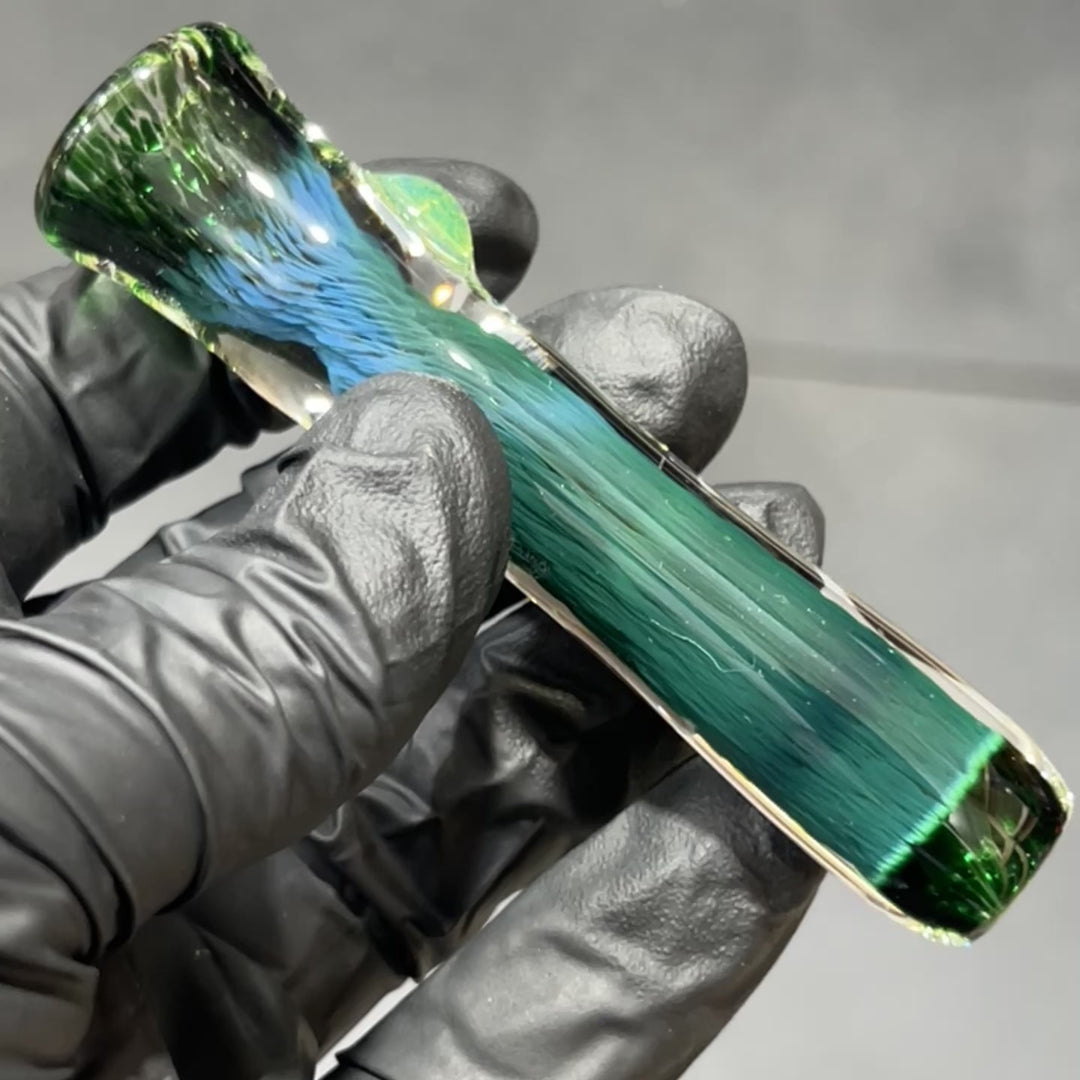 Thick Exp Green Chillum Glass Pipe Chuck Glass