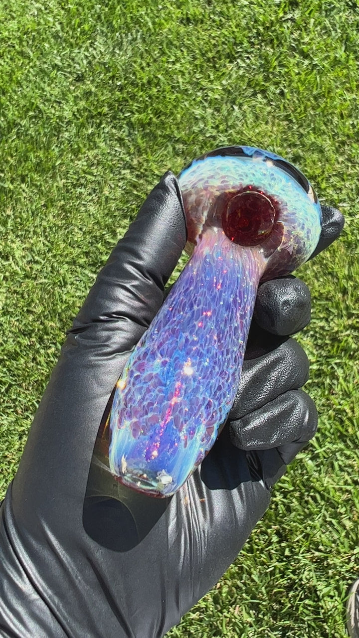 Purple Nebula Space Dust Glass Pipe