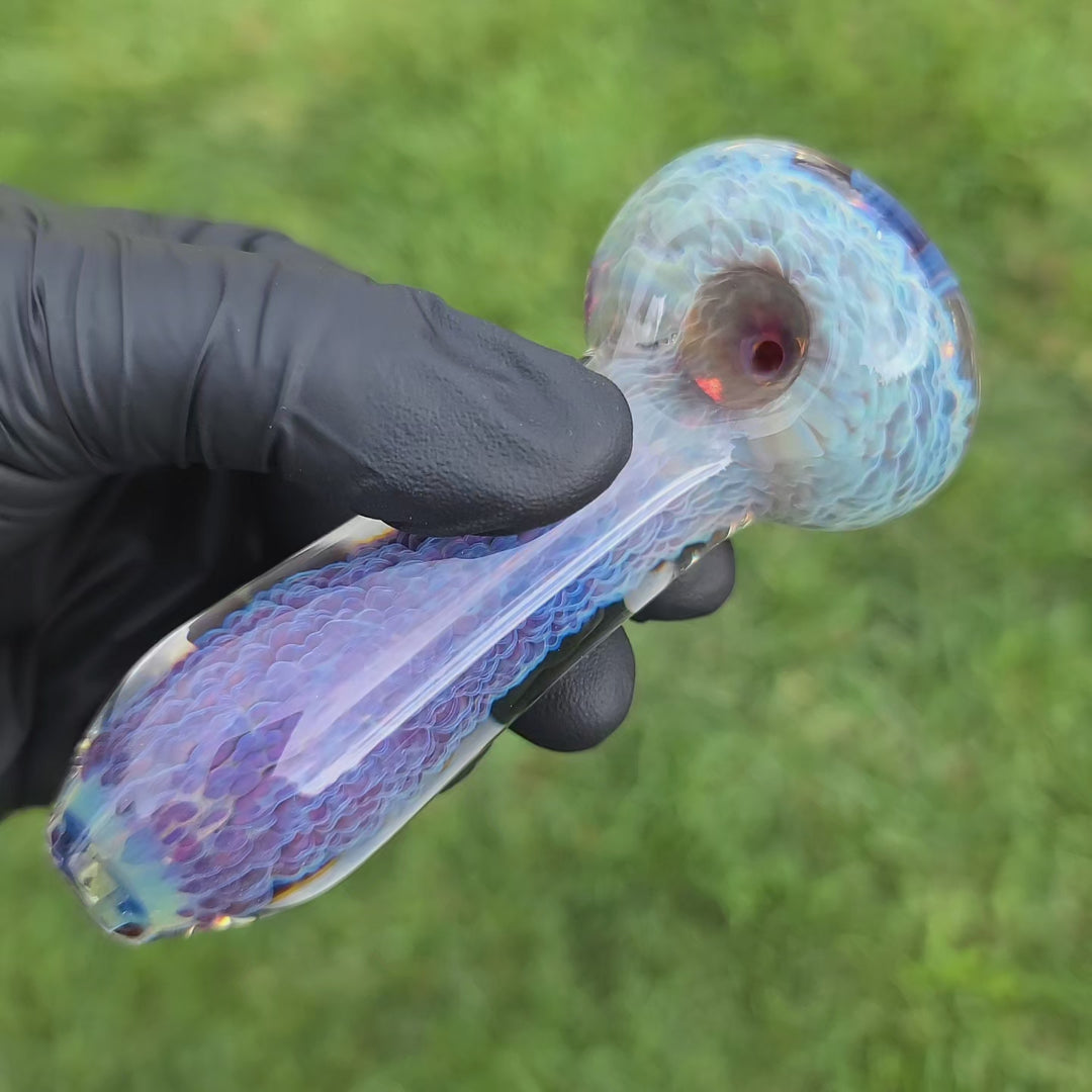 Purple Nebula Dog Bone Glass Pipe