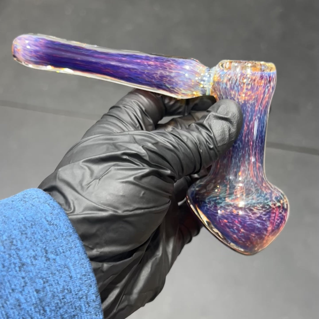 Thick Purple Hammer Bubbler Glass Pipe Chuck Glass