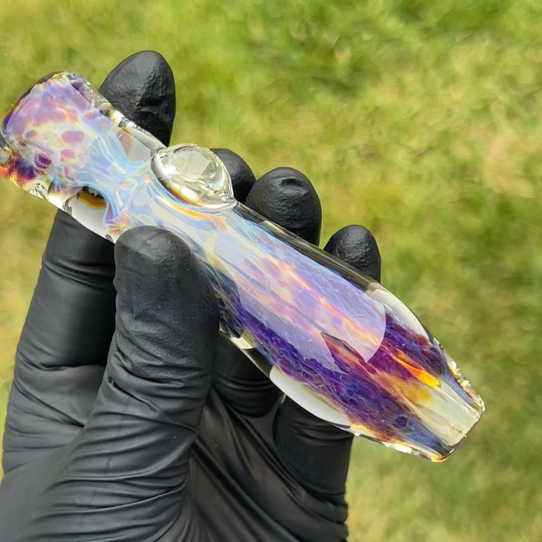 Purple Ghost Chillum Glass Pipe Tako Glass