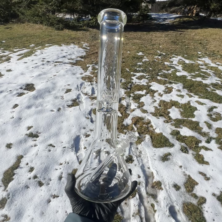 15" Beaker Bong Glass Pipe Mary Jane's Glass