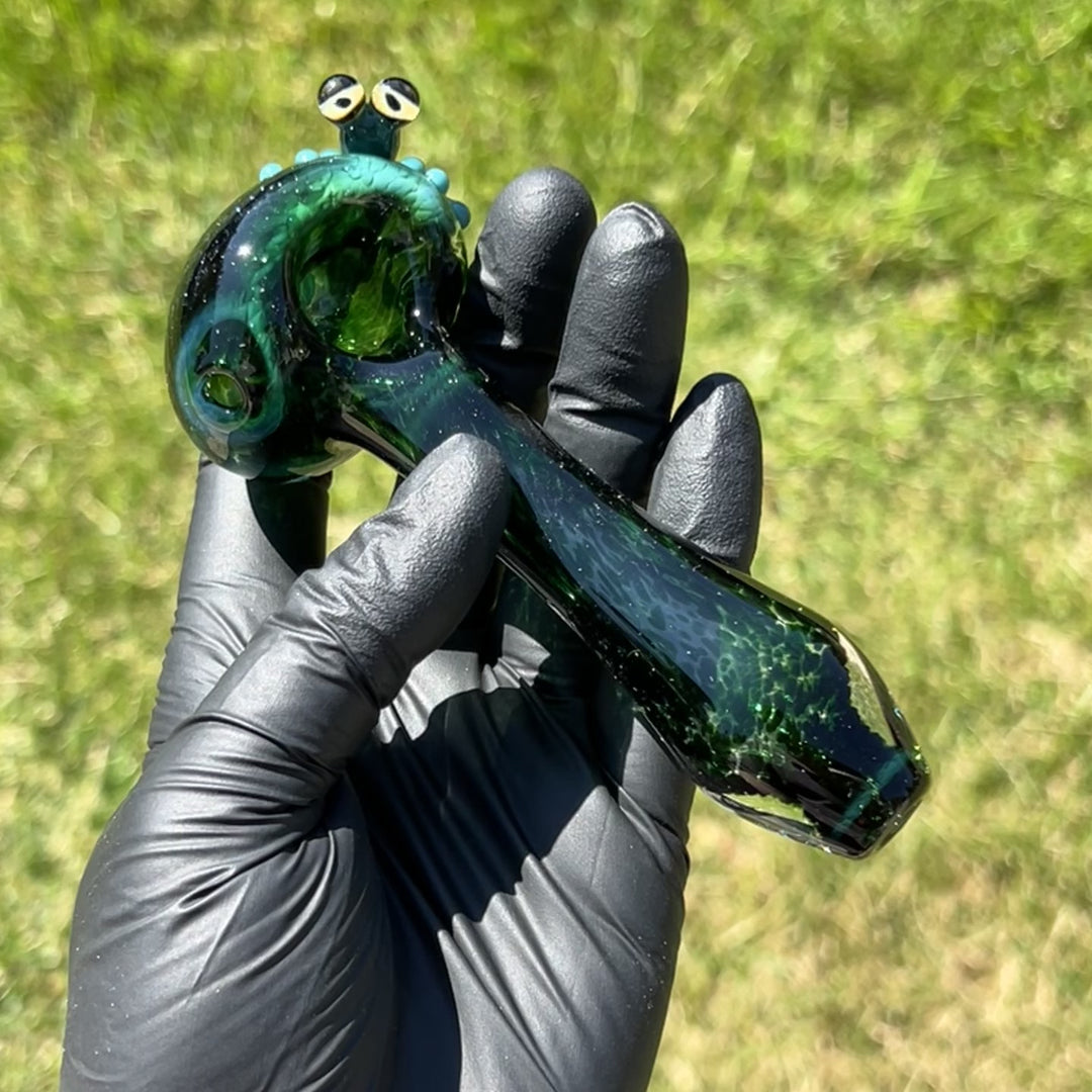 Green Frog Spoon Glass Pipe Beezy Glass