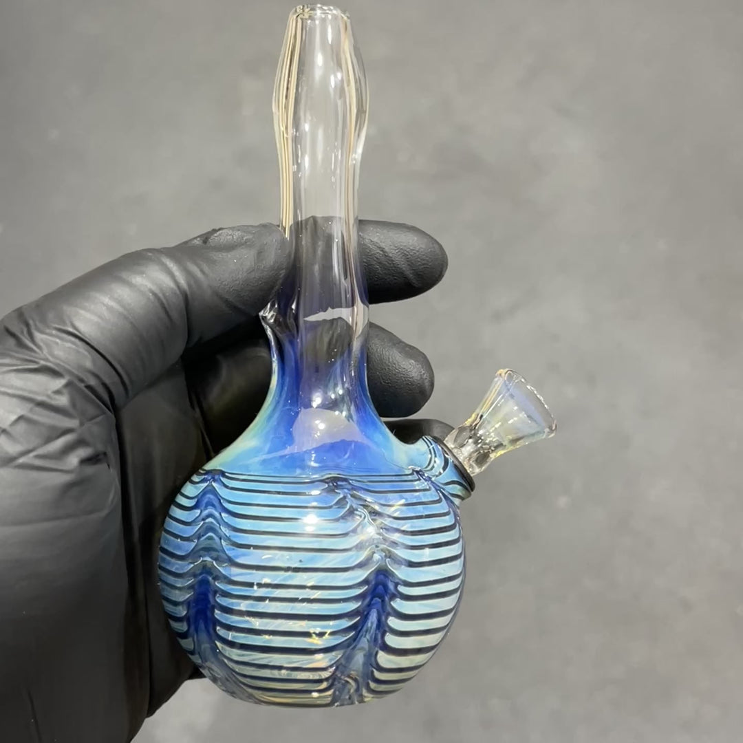 5" Fumed Color Rake Mini Bong Glass Pipe Mary Jane's Glass