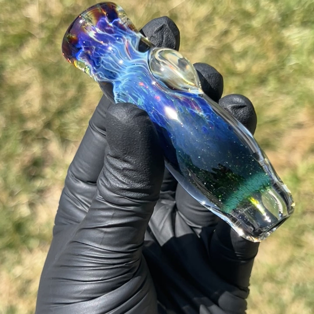 Purple Nebula Chillum Glass Pipe Tako Glass