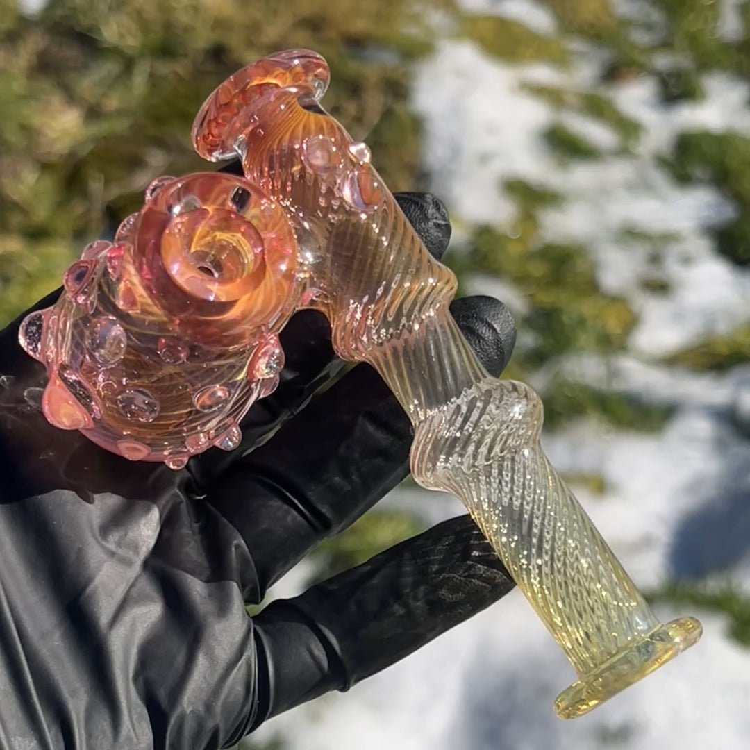 Gold Fumed Sidecar Pipe Glass Pipe Sugar Shack