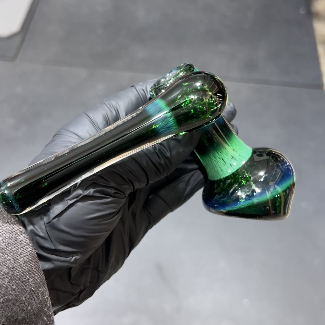 Thick Exp Green Sidecar Bubbler Glass Pipe Chuck Glass