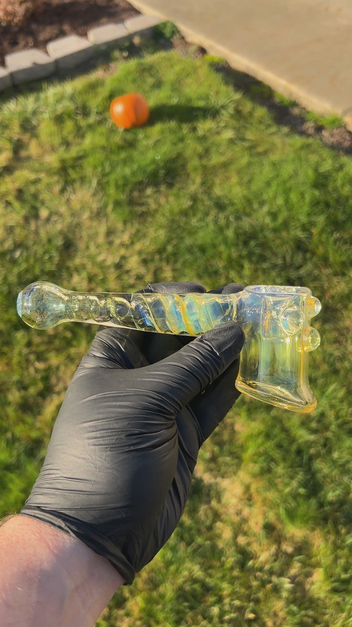 Gold Fumed Hash Hammer Glass Pipe Crondo Glassics