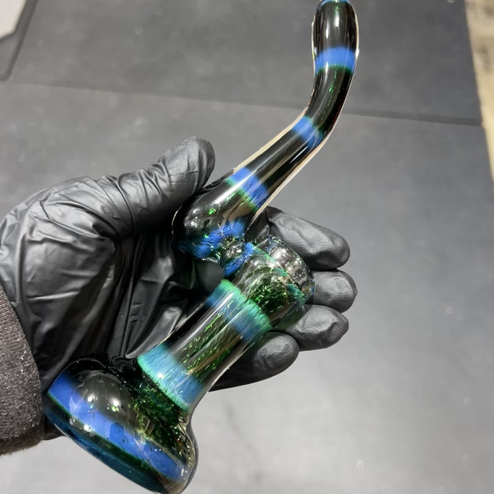 Thick Exp Green Sherlock Bubbler Glass Pipe Chuck Glass