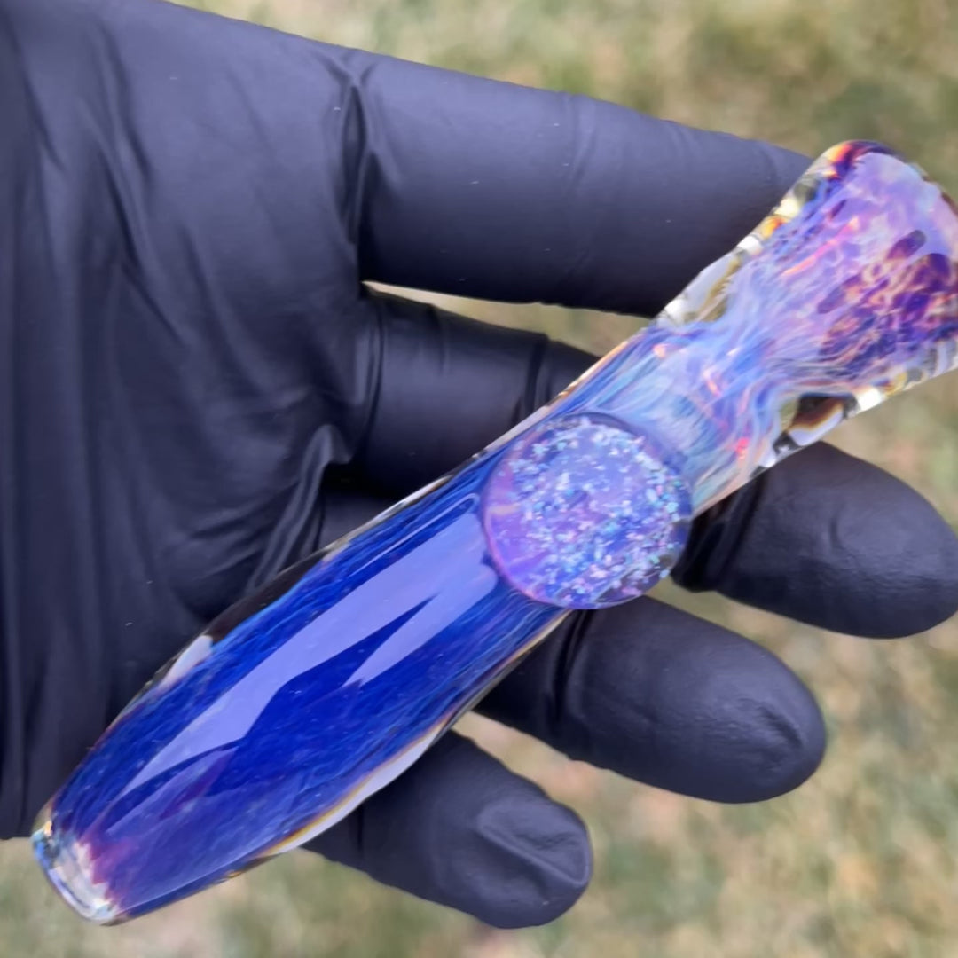 Purple Nebula Crushed Opal Marble Chillum