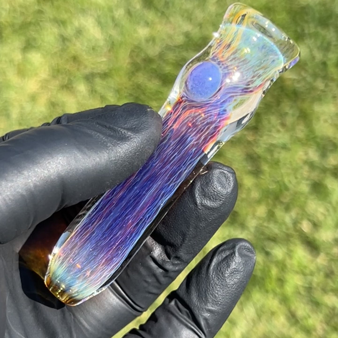 Thick Purple Chillum Glass Pipe Chuck Glass