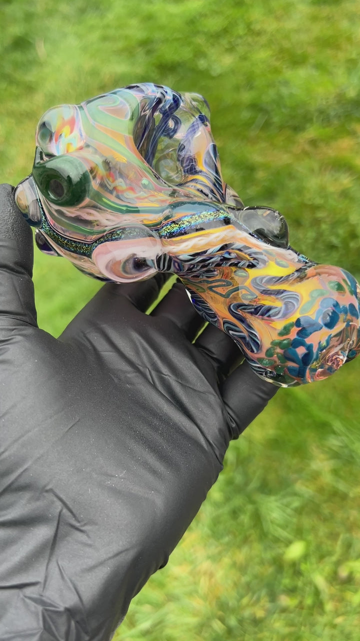 Molten Thick and Twisted Pipe Glass Pipe Molten Imagination