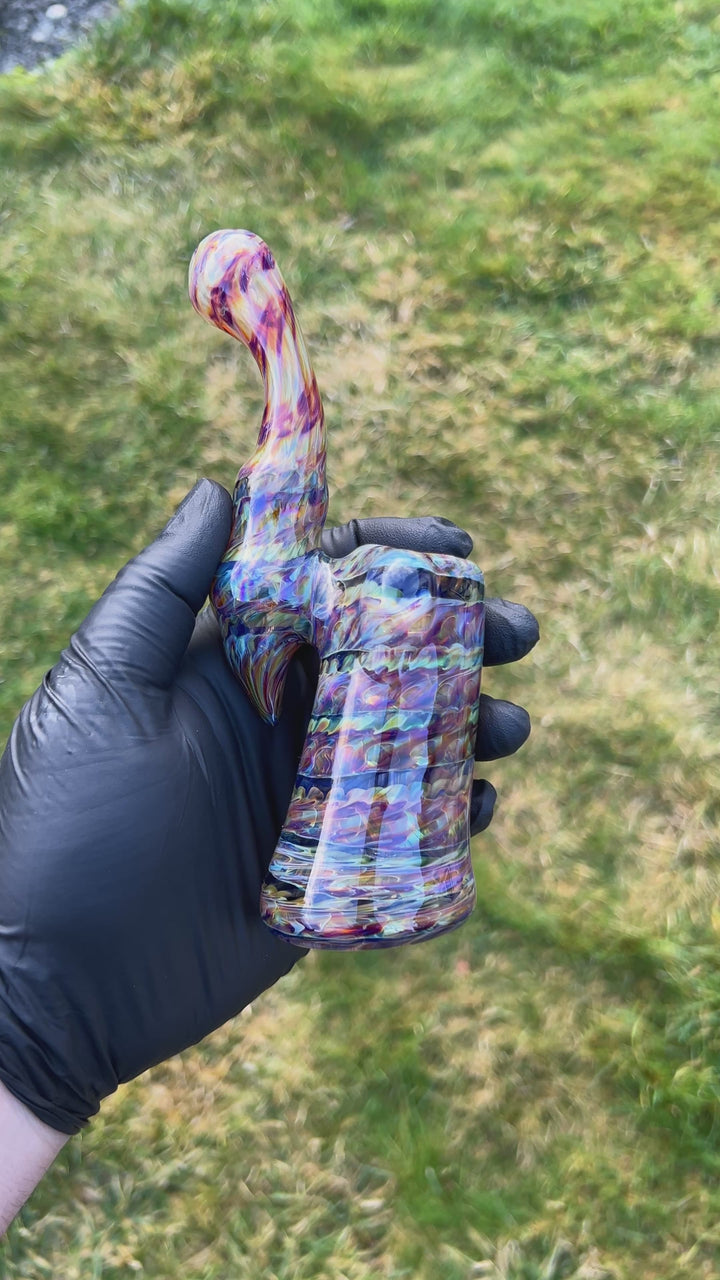 Multi-Color Sherlock Bubbler Glass Pipe Jedi Glassworks