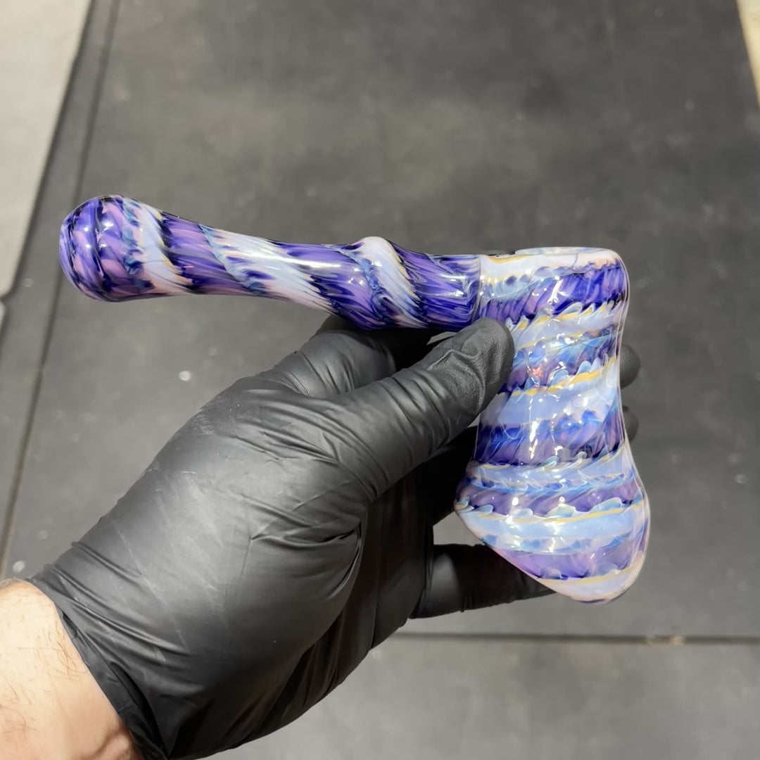 Cheshire Purple Bubbler Glass Pipe Jedi Glassworks