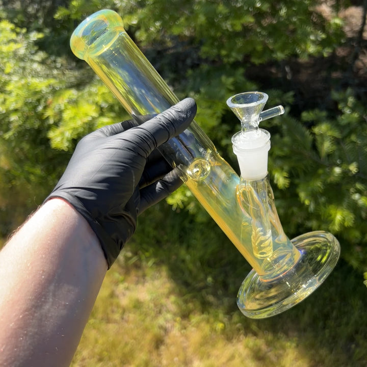 10" Fume Straight Tube Bong Glass Pipe TG