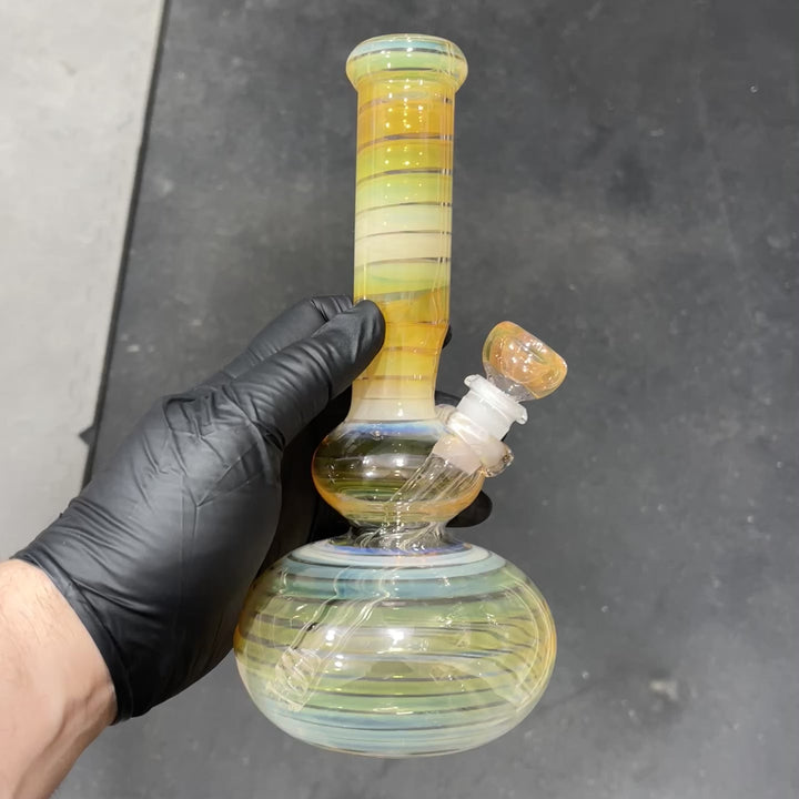 9.5" Fumed Double Bubble Bong Glass Pipe Mary Jane's Glass