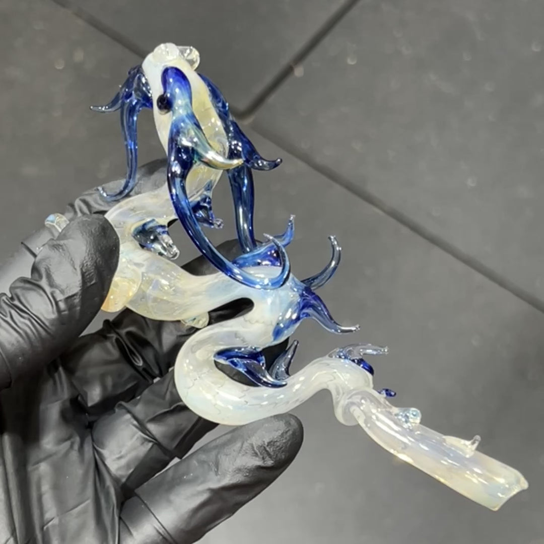 Mini Taoist Dragon Pipe Glass Pipe Fereyel Fiore Glass