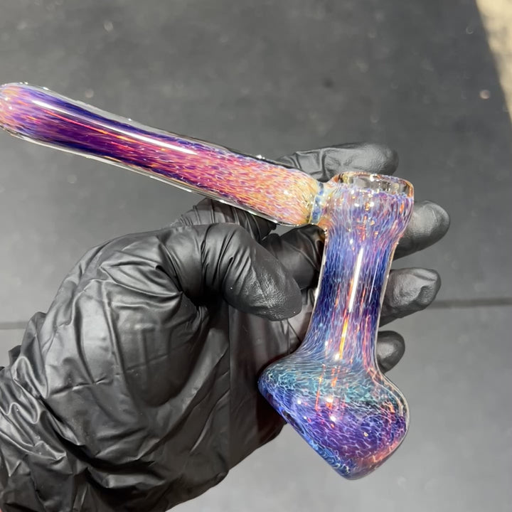 Thick Purple Hammer Bubbler Glass Pipe Chuck Glass