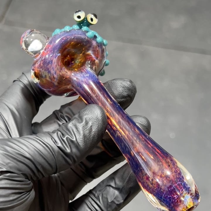 Purple Opal Frog Spoon Glass Pipe Beezy Glass