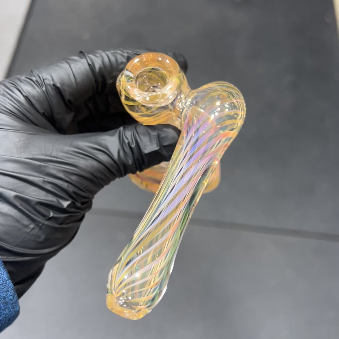 Thick Fumed Sidecar Bubbler Glass Pipe Chuck Glass