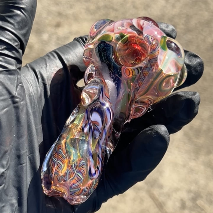 Molten Twisted Chaos Spoon Glass Pipe Molten Imagination