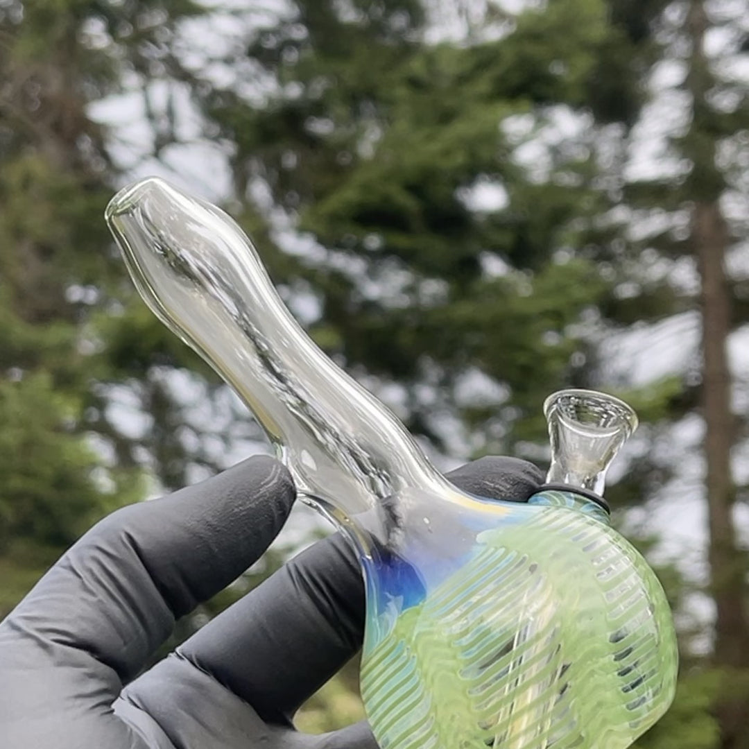 5" Silver Fumed Mini Bong Glass Pipe Mary Jane's Glass