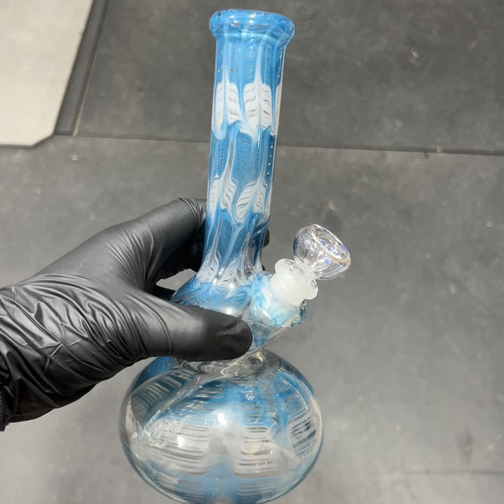 9" Sea Ice Double Bubble Bong Glass Pipe Mary Jane's Glass