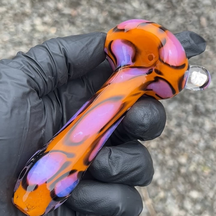 Leopard Opal Pipe Glass Pipe Beezy Glass