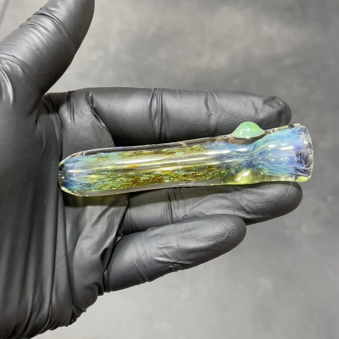 Mystery Aventurine Chillum Glass Pipe Chuck Glass