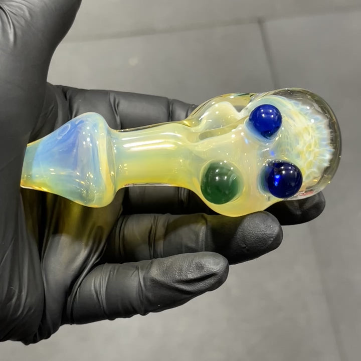 Fumed Honeycomb Spoon Glass Pipe Catfish Glass