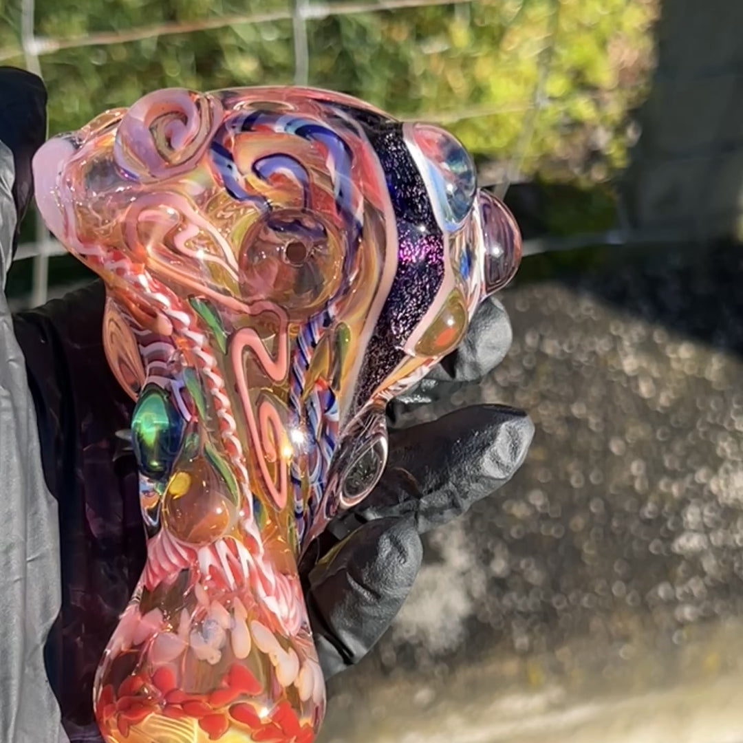 Thick and Twisted Wig Wag Pipe Glass Pipe Molten Imagination