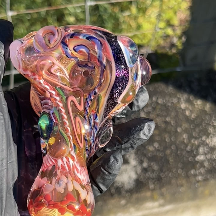 Thick and Twisted Wig Wag Pipe Glass Pipe Molten Imagination