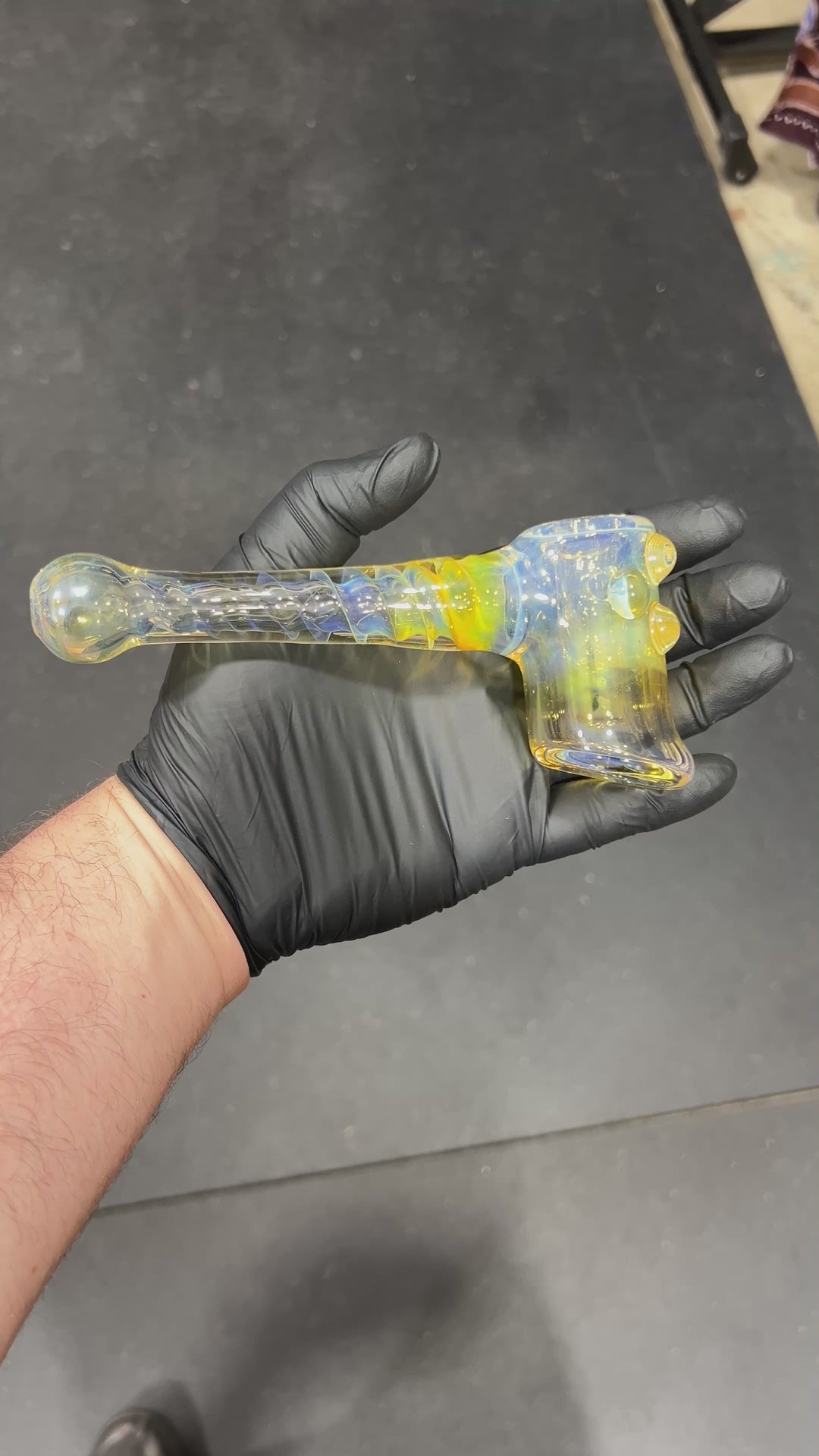 Gold Fumed Hash Hammer Glass Pipe Crondo Glassics